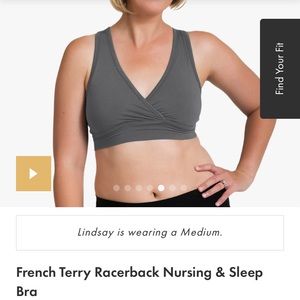 NWT kindred bravely maternity nursing bra grey size medium (fits like a small)
